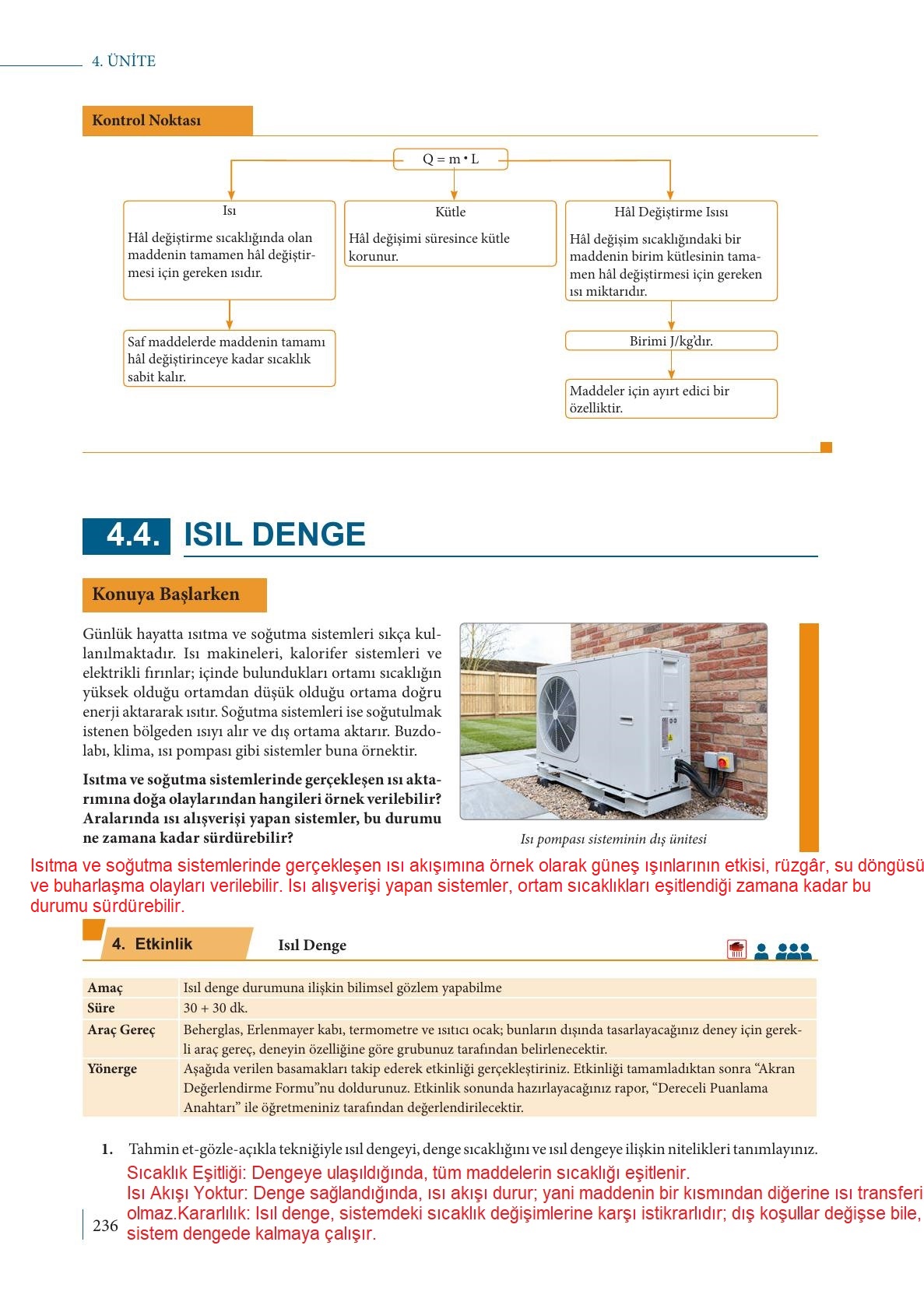 9. Sınıf Meb Yayınları Fizik Ders Kitabı Sayfa 236 Cevapları