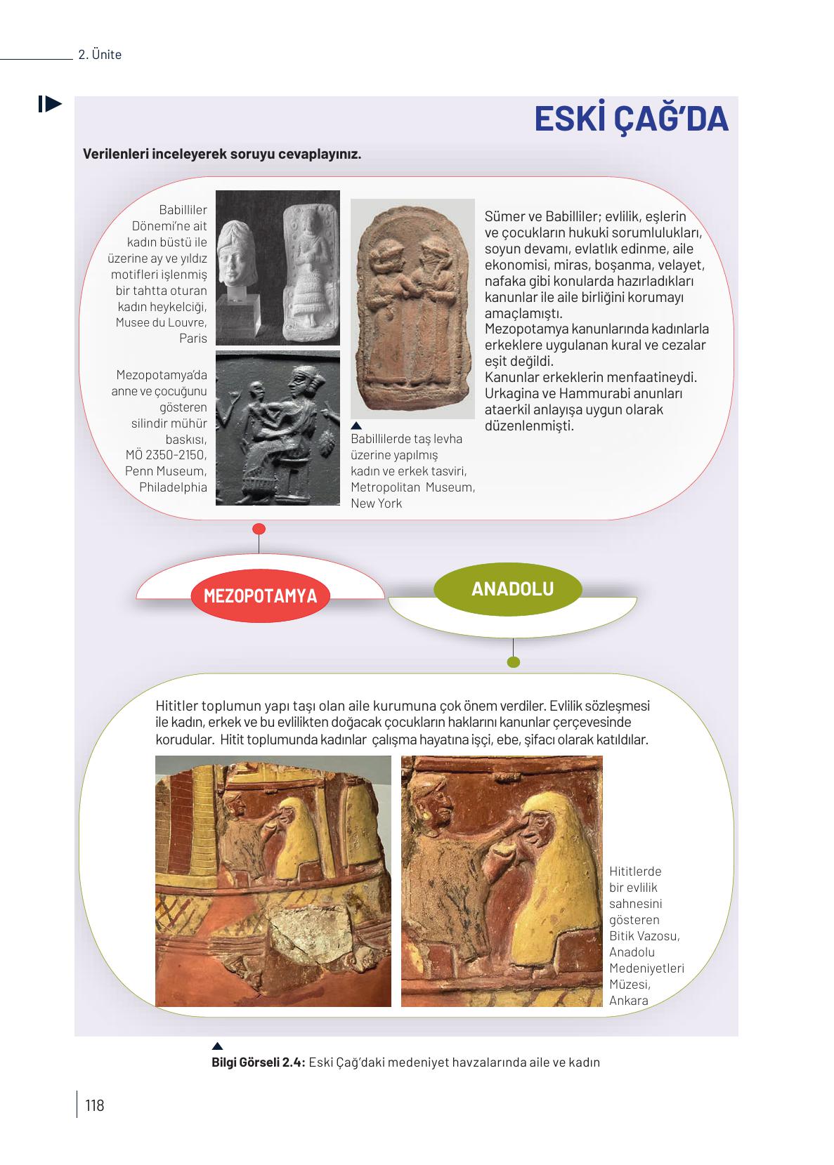 9. Sınıf Meb Yayınları Tarih Ders Kitabı Sayfa 118 Cevapları